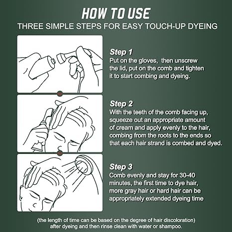 Miniatura 8 de Xusheng - Crema para teñir frutas negras, crema natural para teñir el cabello de frutas, tinte para el cabello para cobertura de canas, champú de