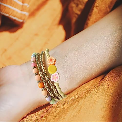 WAINIS 56 Pcs Surfer Heishi Clay Bead Bracelets for Women Bohemian Stackable Beaded Stretch Bracelets Elastic Layering Friendship Bracelets Set Boho Jewelry Singer Music Inspired Album Bracelets4
