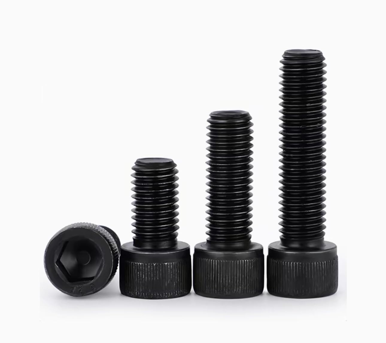 Connector Screws,Socket Cap Bolts Screws 10pz M14 x 30 mm Viti a testa cilindrica con esagono incassato nere Bulloni, lega di acciaio di grado 12.9 Allen Viti metriche a filettatura completa destra, p