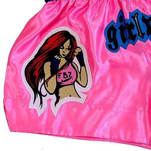 NAMAZU Shorts de Muay Thai para homens e mulheres, shorts de boxe e boxe MMA de alta qualidade., ros
