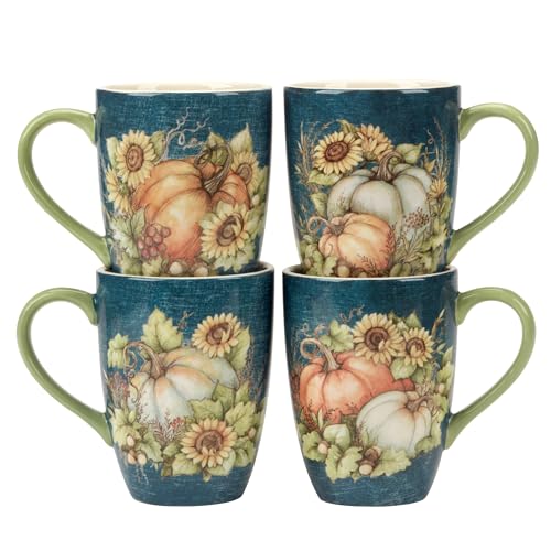Juego de 4 Tazas de Cerámica Autumn Breeze 20 oz miniatura 1