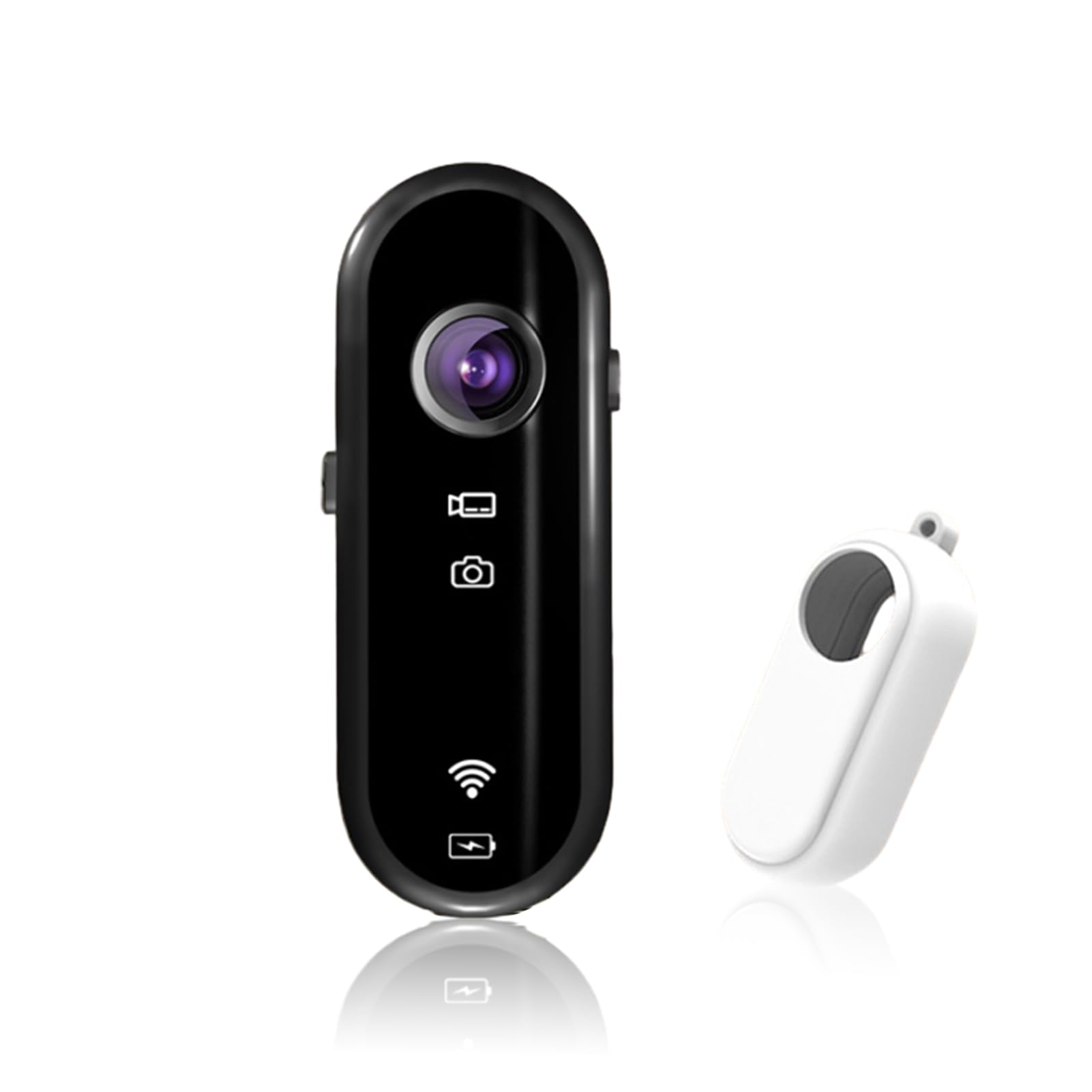 Videocamera per Vlogging WiFi 1080P, POV a Mani Libere Mini Action Camera Stabilizzazione EIS, Montaggio Magnetico Ovunque Mini Body Camera per Moto [con Copertura in Silicone