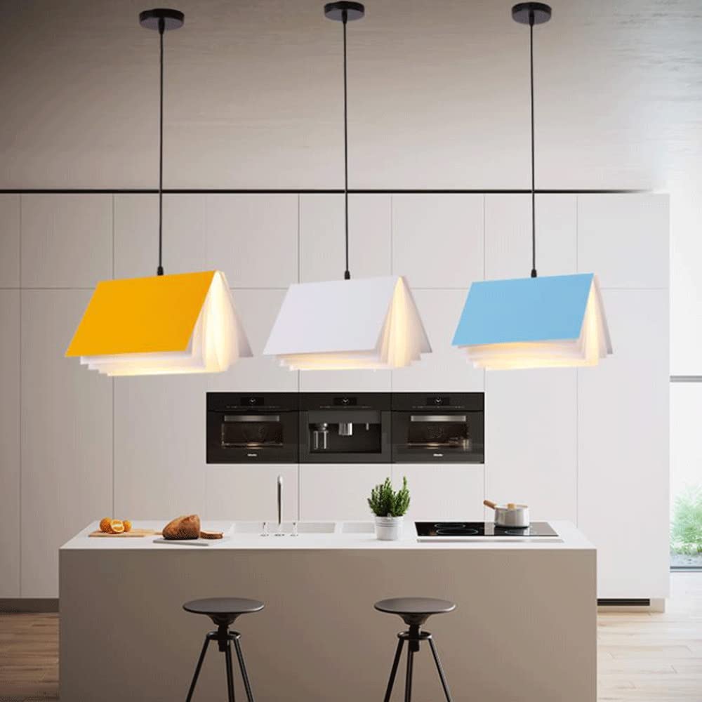 RCIDOS Lámpara Colgante Creativa De Libro Lámpara De Suspensión Vintage Elegante Luces Colgantes Europeas De Macarrón Accesorio De Iluminación De Techo Bohemio Elegante para Restaurante Salón Bar