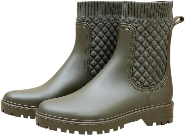 Waterproof Rain Boots For Women Garden Mud Boots Comfort Fit With Slip-Resistant Sole