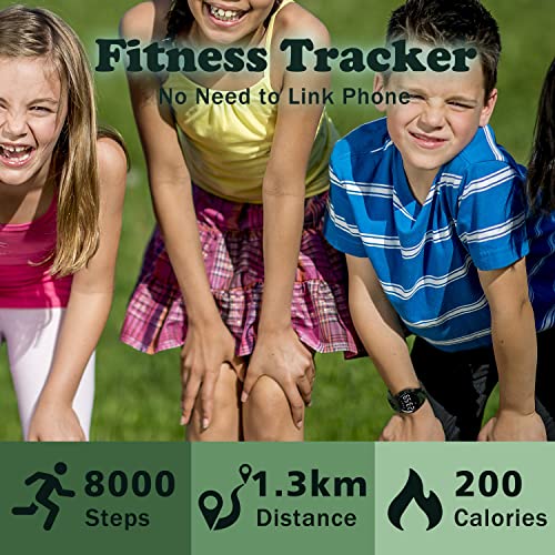 Image of Kids Watches for Girls Boys Digital Sport Watch with Step Counter Pedometer Vibration Alarm Clock, No App Waterproof Fitness Tracker Kids Watch Boys Girls Teens Students Ages 5-16