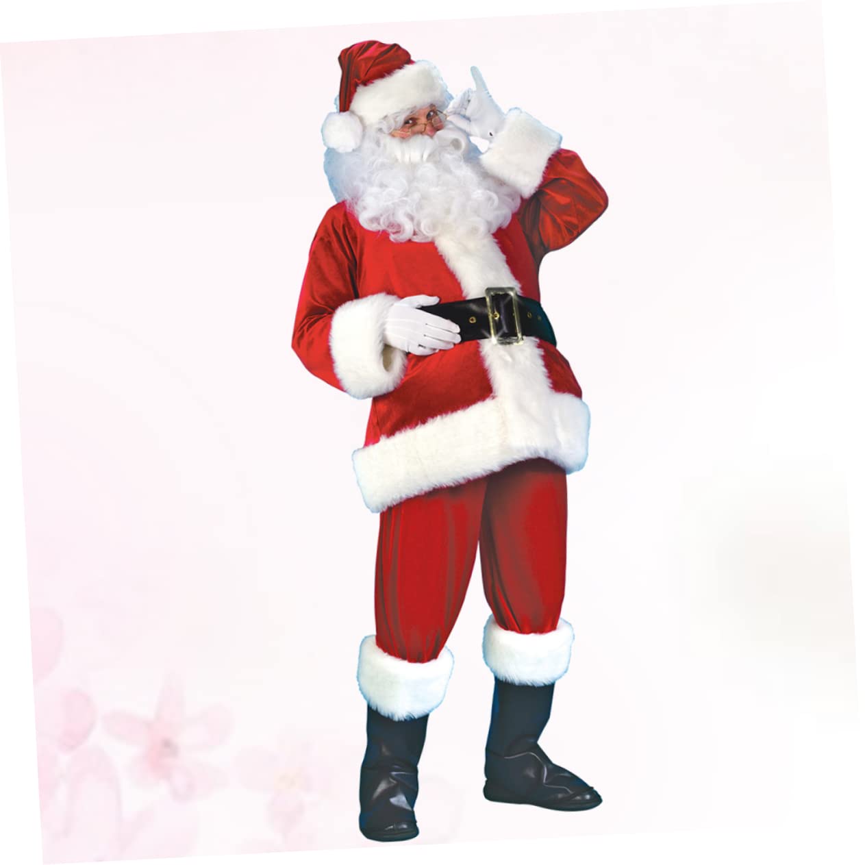 Toyvian 7pièces Costume de Père Noël Créatif pour Fêtes de Noël Cosplay et Activités