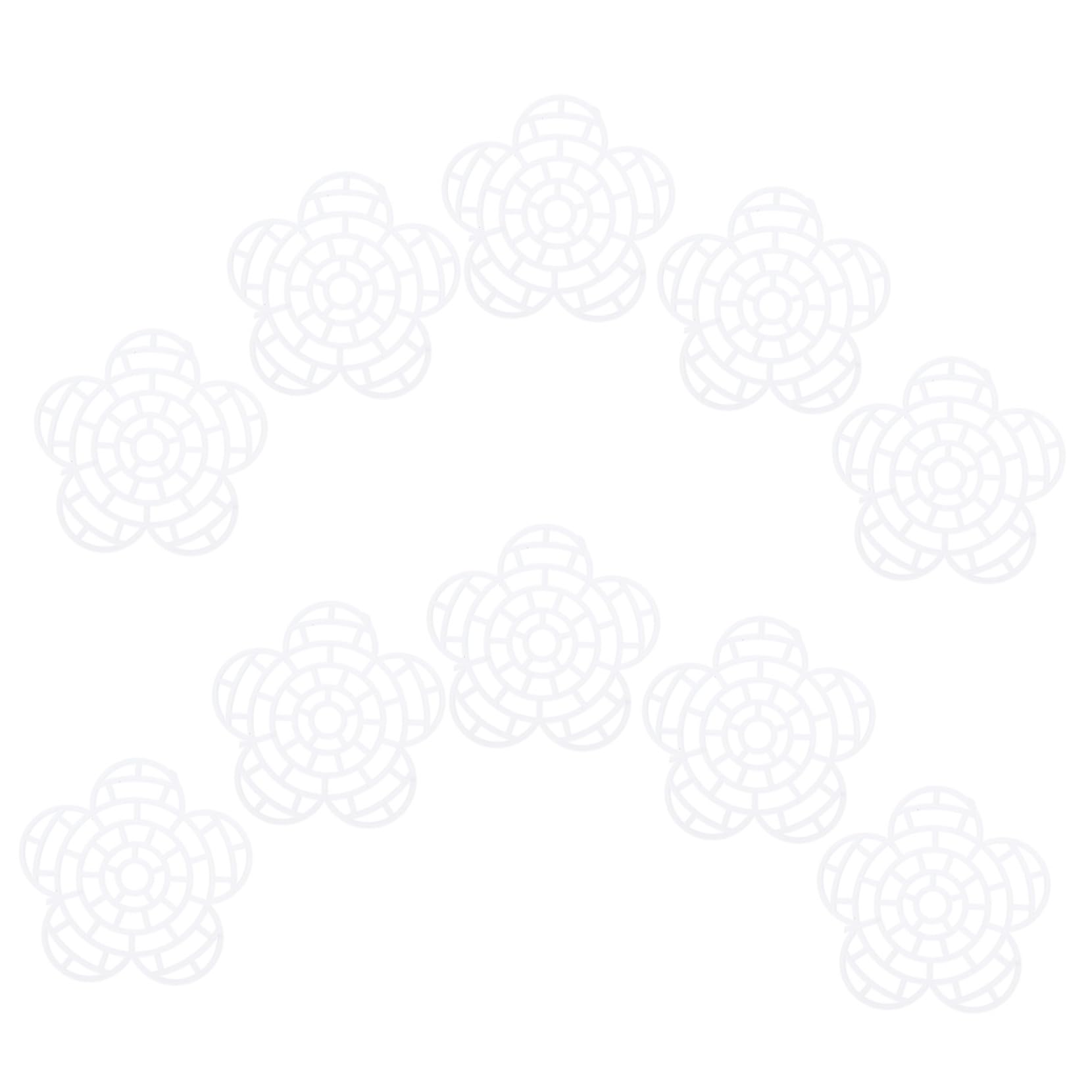 LALAFINA Flower Craft Accessories 10pcs Plastic Mesh Sheets 6.7cm Diameter Cross Stitch Canvas DIY Knitted Crochet Supplies