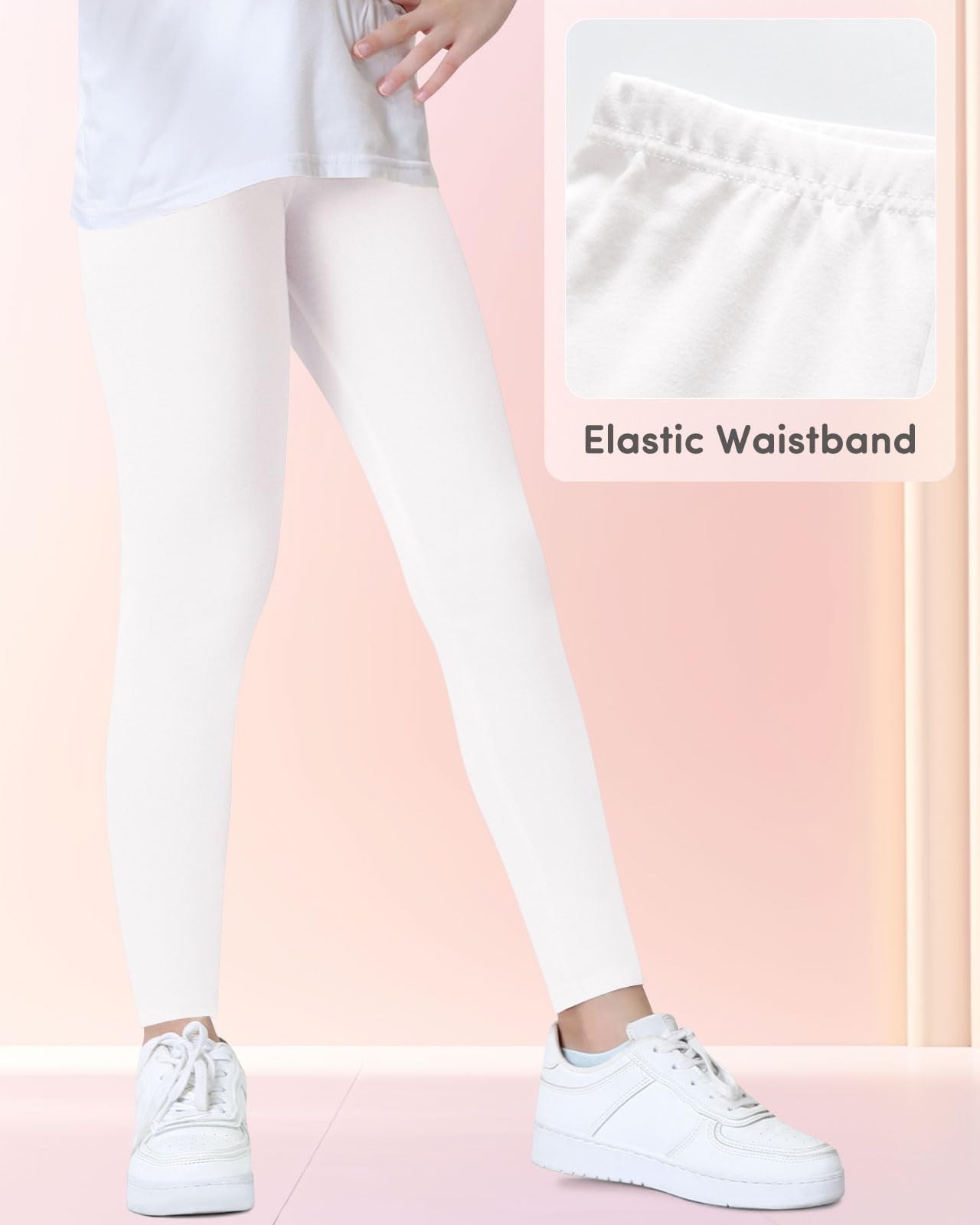 Domee Leggings Cotone Sportivo Lunghi Leggins Pantaloni Bambina