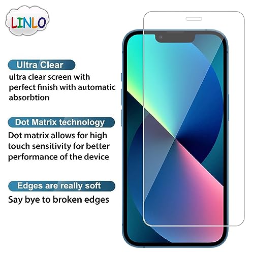 Image of Tempered Glass Screen Protector Compatible for Apple iPhone 13 / Apple iPhone 13 Pro with Full Screen Coverage; Except Edges and Easy Installation Kit(Transparent), Pack of 1