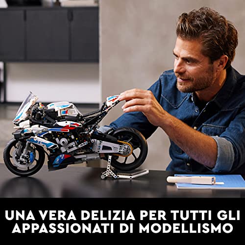 Technic BMW M 1000 RR, Moto da Costruire, Kit Modellismo per Adulti, Motocicletta da Collezione, Modellino Replica Superbike con Dettagli Originali, Idea Regalo per Uomo, Donna, Lui o Lei 42130 - Lego - Immagine 6