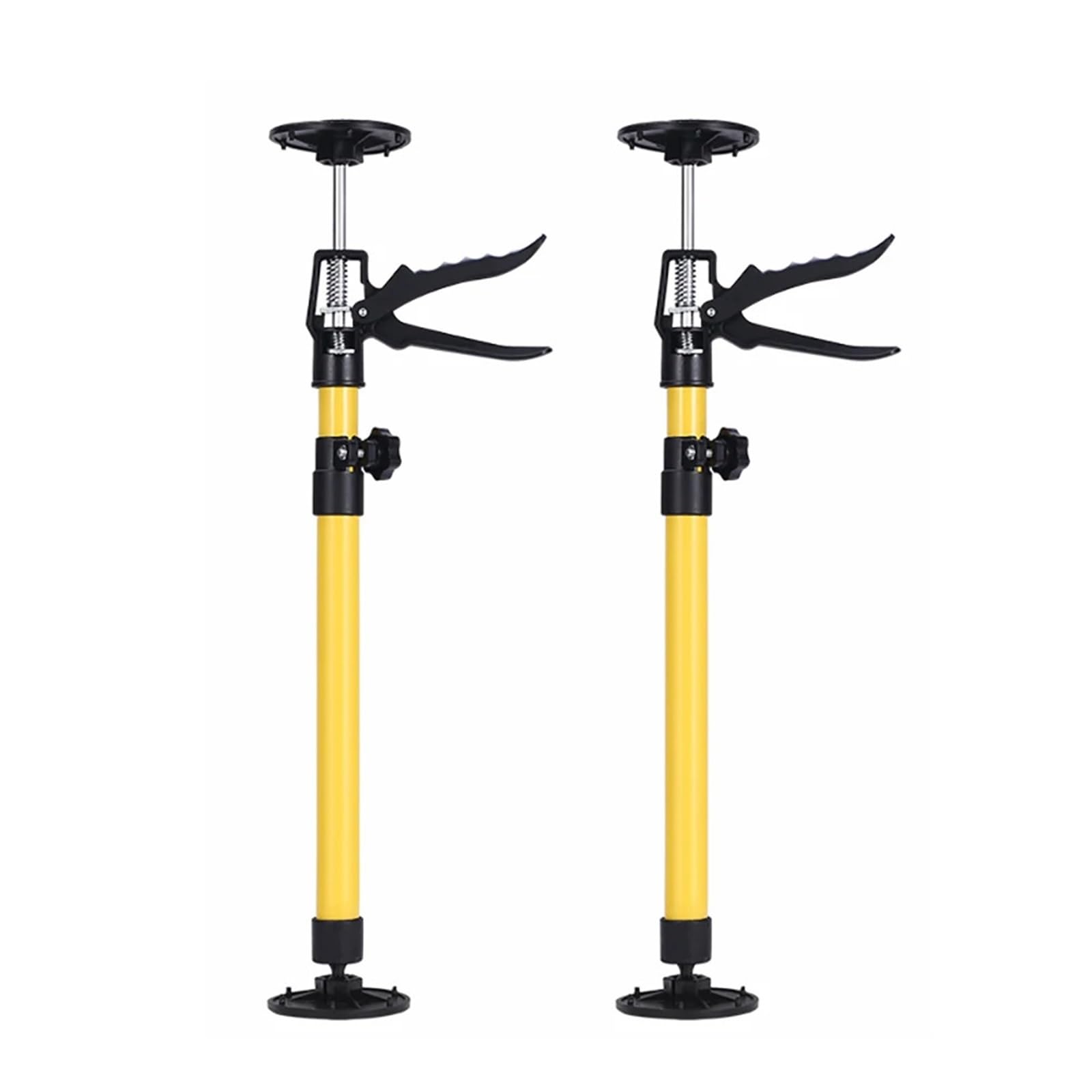 Teleskopstütze Teleskopischer Handheber mit Stützstange aus Stahl | Verstellbares Hebewerkzeug for Schrankbretter, Trockenbau(50-115CM Yellow)