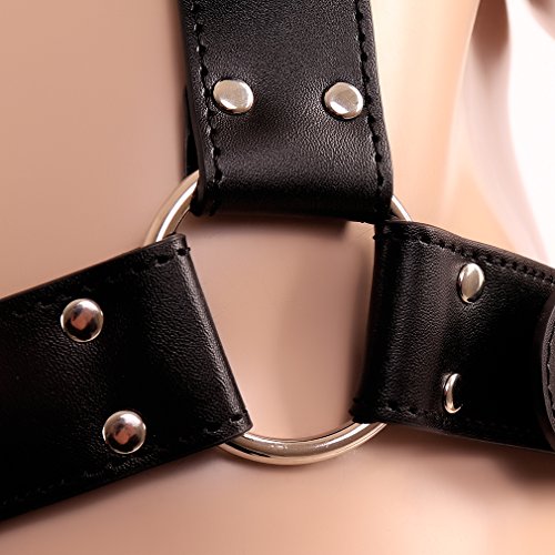 Men's Leather Body Chest Harness Belt Punk Belt Buckle Ring Adjustable Plus size Halloween4