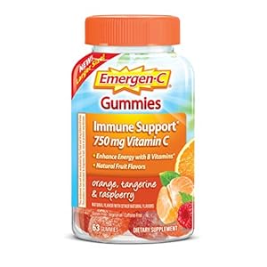 Emergen-C 750mg Vitamin C Gummies for Adults, Immune Support with B Vitamins, Gluten Free, Orange, Tangerine and…