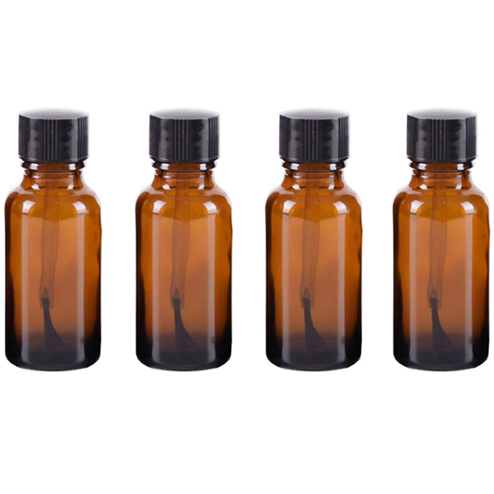 LODDEYEE 6 Pcs 10ml Empty Refillable Nail Polish Bottles Glass Nail Varnish Bottles Containers with Brush Cap for Nail Art (Color : Brown, Size : 20 ml)