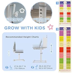Qaba Kids Desk and Chair Set, Height Adjustable Kids School Study Desk and Chair Set with Tilt Desktop, Storage Drawer and Reading Rack for Writing, Reading and Drawing, Gray Qaba Kids Desk and Chair Set Height Adjustable Kids School Study Desk and Chair Set with Tilt Desktop Storage Drawer and Reading Rack for Writing Reading and Drawing Gray