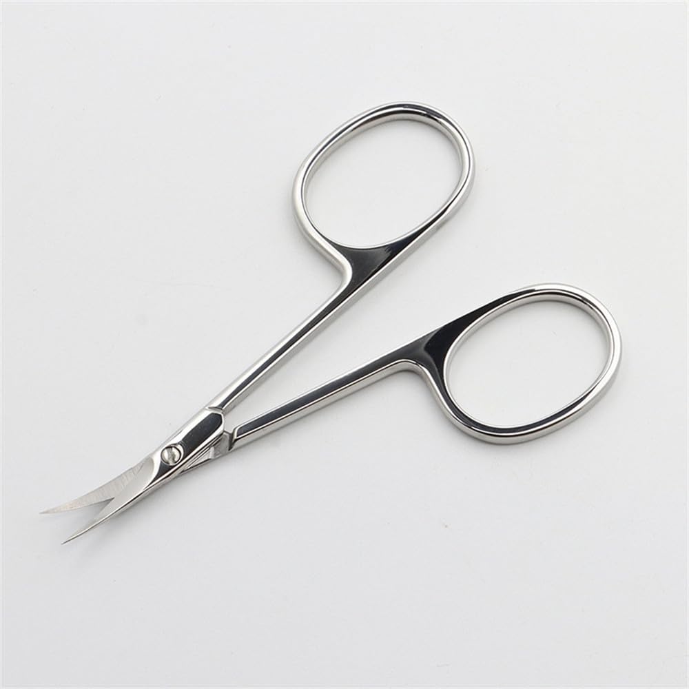 Tijeras para cutículas con punta de deformación, mango antideslizante, para manicura, de acero inoxidable, para uñas, recortador de cutículas, tijeras para cutículas 01