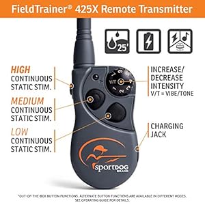 Sportdogbrandfieldtrainer425xremotetrainingcollarecollarfordogswaterproofdogtrainersubmersibleupto25feetrechargeabledogtrainingcollarwithremoteshockvibrateandtone Urban Country Home Decor Sportdog brand fieldtrainer 425x remote training collar e collar for dogs waterproof dog trainer submersible up to 25 feet rechargeable dog training collar with remote shock vibrate and tone urban country home decor