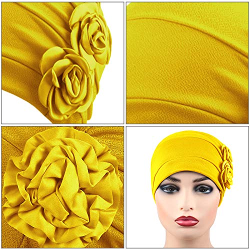 Image of SATINIOR 6 Pack Head Wraps Turbans for Women Flower
