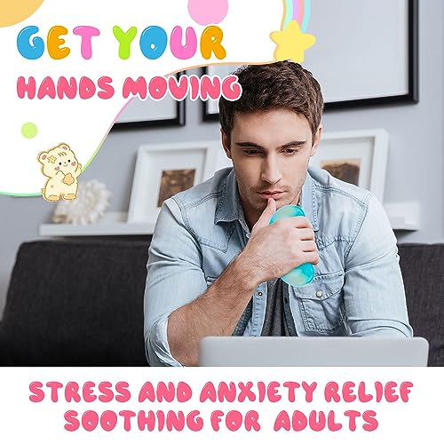 Ainiv 4 Stück Leuchtend Antistressball, Anti Stress Ball Fidget Fun Toy, Massagebälle Handtrainer, Angst Abbauen Sensorische ADHD Spielzeug Geschenk, Wurfball Spielzeug für Erwachsene