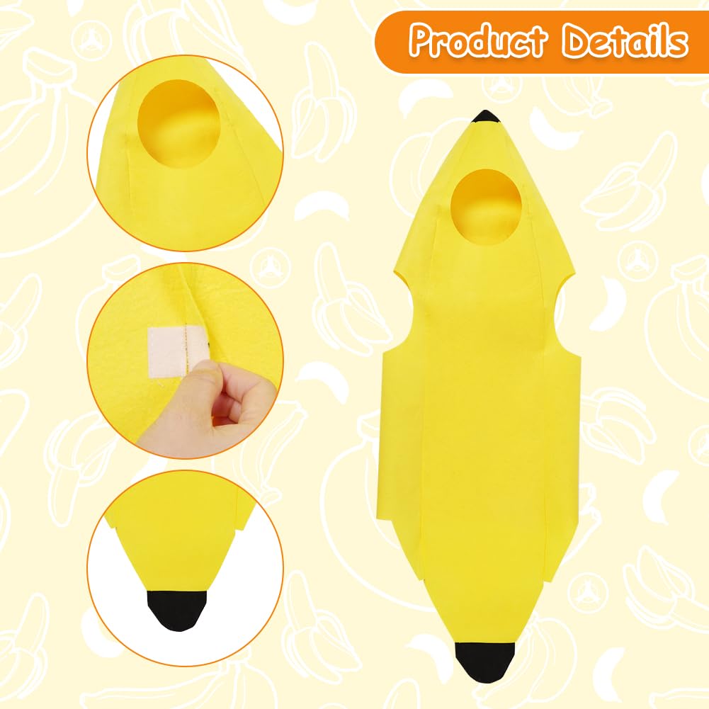 Kostium bananowy, zabawny kostium banana i 1 sztuka dmuchany banan, kostiumy owocowe dla dorosłych na Halloween, na imprezy tematyczne, Boże Narodzenie, cosplay, unisex