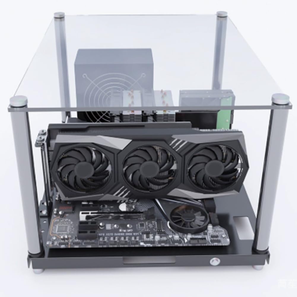 Prueba de PC: Banco de Pruebas de Chasis Abierto para Rack, Abierto, Computadora para Juegos DIY, Carcasa Abierta, Compatible con Placas Base ATX/MATX.