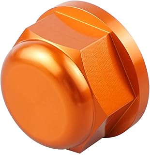 NICECNC Orange Rear Axle Shaft Lock Nut Bolt Compatible with KTM 125-530SX/SX-F/XC/XC-F 2003-2012, 125-530EXC/EXC-F/XC-W/SMR 2003-2015, 85 SX 2003-2022, 125-500EXC/EXC-F/XC-W 2016-2022, See Fitment