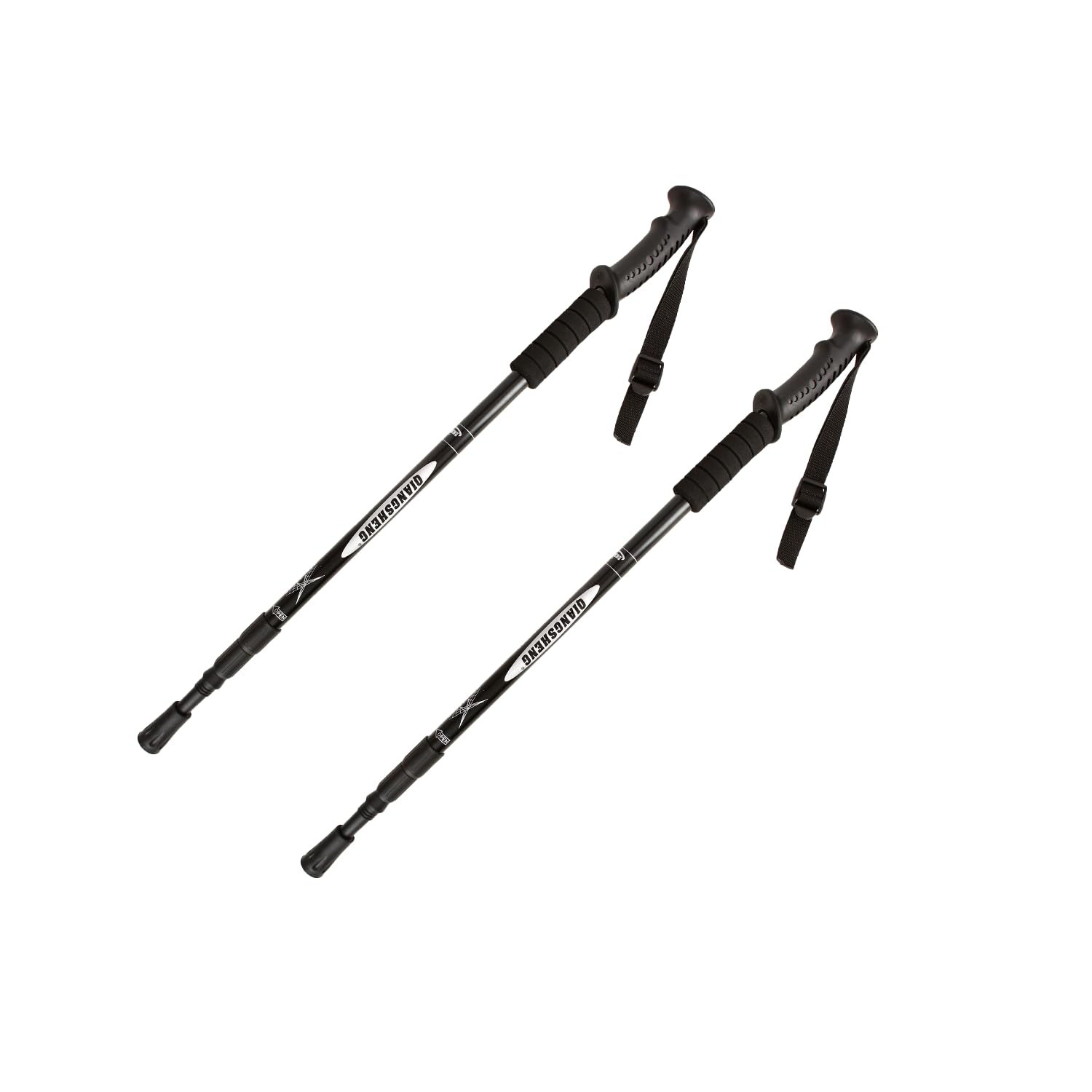 Fsocpen Lightweight Trekking Poles,Tech Lightweight Aircraft-Grade Aluminum Trekking Poles,Retractable Hiking Poles,Ultralight for Hiking, Camping, Mountaining, Backpacking, Walking, Trekking (Black)
