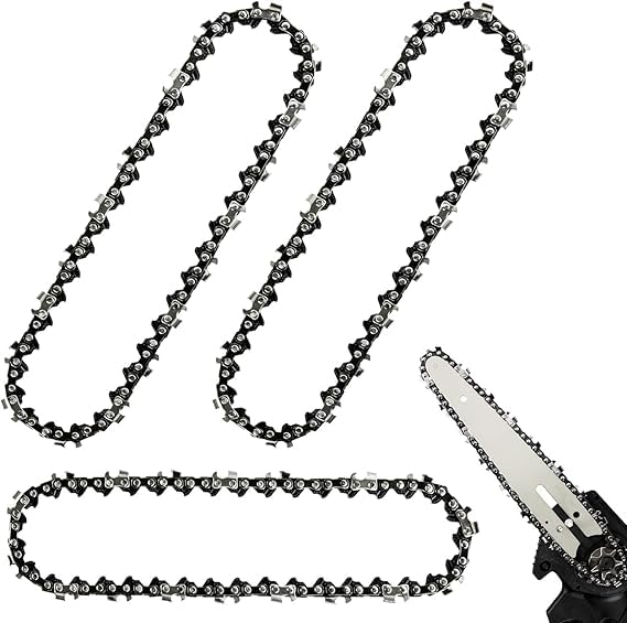 3 Pcs Chain Saw Chain, 6 Inch Mini Chainsaw Chain Replacement, Replacement Portable Saw Chain, 37 knots and 18 knives, Chainsaw Chain for Pruning Shears and Wood Cutting-picture-18