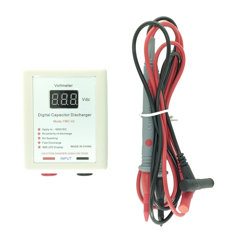 Littimoon 800V Digital Capacitor Fast Discharger High Voltage Discharging Tool for Electronic Repair Display