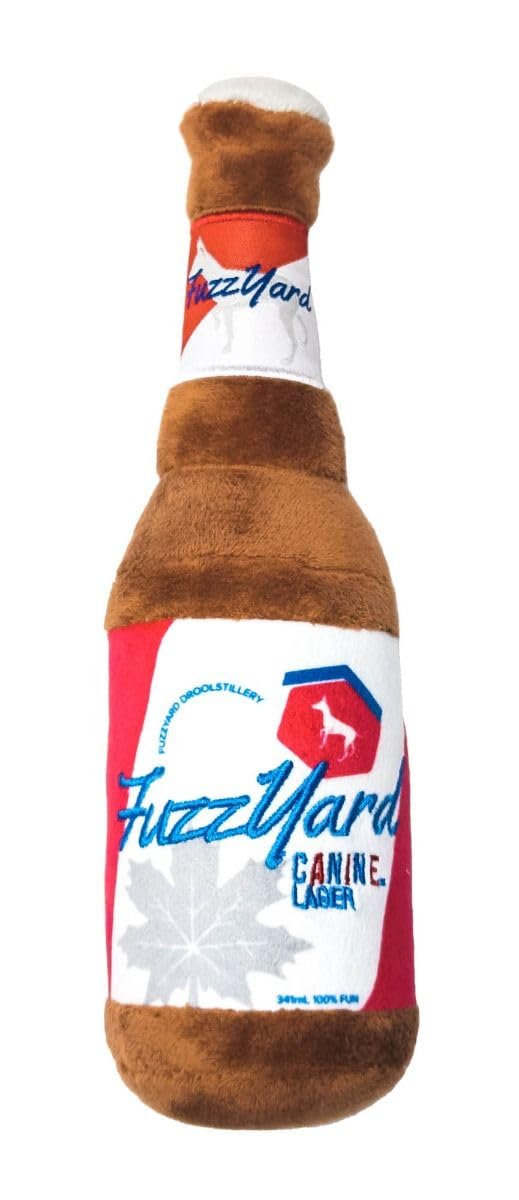 Fuzzyard Beer Bottle Plush Dog Toy with Squeaker Molsen