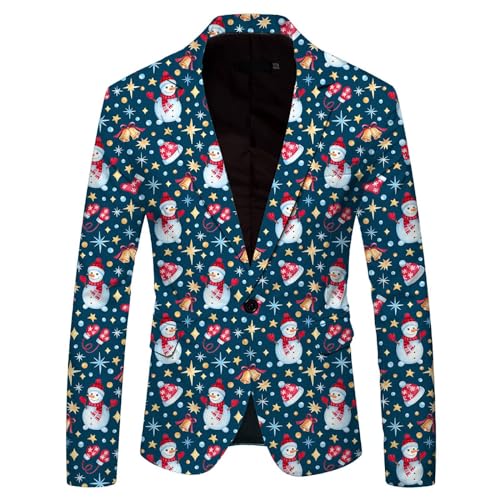 Veste costume Noël homme marine 3XL chic pour réveillon en famille