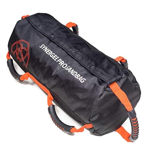 Synergee Pro Rogue Red Adjustable Fitness Sandbag with Filler Bags 10-40lbs Heavy Duty Weight Bag - Red