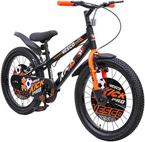 VESCO Kick Pro 20 Inch 20T Kids Bicycle 12.5" Frame | 85% Assembled | Fully Chain Cover | Age for 7 to 9 Year Boys & Girls (Black-Orange) (B09JGP4HDV) Amazon Price History, Amazon Price Tracker