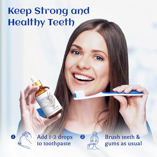 Image of HIQILI 1 Fl Oz Clove Oil for Teeth and Gums, Oral Care, DIY Clean Spray, Aromatherapy, 100% Pure Natural Premium - 30ml (Pack of 2)