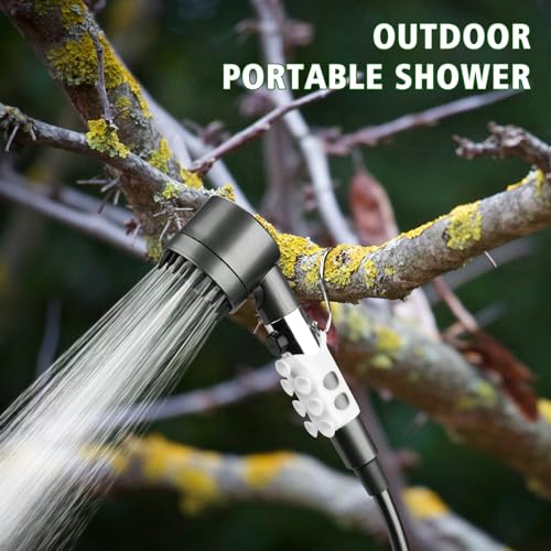 Bomba de ducha portátil para camping, kit de bomba con batería recargable de 7800mAh, para viaje, camping, duchas en tiendas y limpieza de mascotas, con pantalla de temperatura de agua miniatura 3
