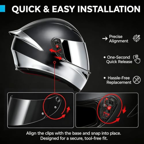 Image of PSLER k1s Visor - k1 Helmet Visor k3sv Tinted Visor k5 Face Shield Replacement for k1 k1s k3sv k5,Deep Silver Visor