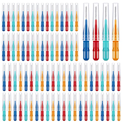 Flossing Toothbrush Review 5 80 Pcs Interdental Brushes, Soft Dental Brushes Dental Brushes Teeth Flossing Brushes Dental Floss Brush for Cleaning Gaps Between Teeth (4 Colors)