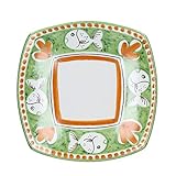  APICELLA VIETRI Piatto Piano Quadro Verde Pistacchio CM. 26x26 Pesce Gaetano MOD. APIC.PPIANOQUA Verde Pistacchio