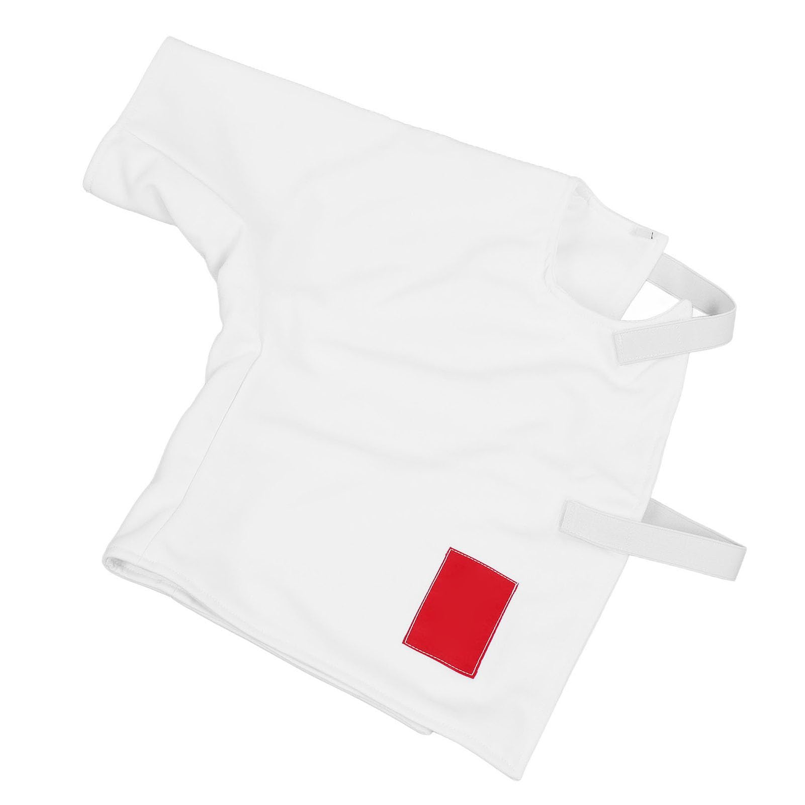 Yosoo Health Gear Fechtweste, Verdickter, Stichsicherer Fechtanzug aus Stoff, CE350N, Atmungsaktives Futter, Verstellbarer Schultergurt, Verstärkte Nähte, für Training, Wettkampf, Erwachsene