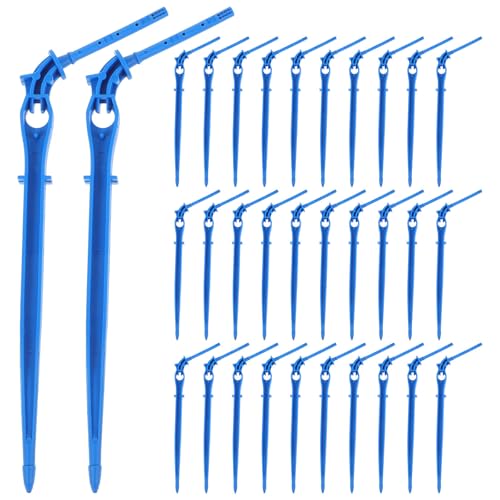 Garneck 100 Pièces Émetteurs D'irrigation Goutte à Goutte pour Plantes en Pot, Accessoires en PE Fiables et Économiseurs d'eau, Design Bleu Élégant pour Système D'irrigation