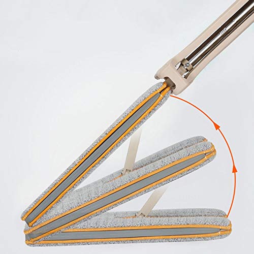 Trapeador para La Limpieza del Hogar Microfibra Lado Plano De Doble Fregona De Limpieza Fregona Telescópica Herramientas De Limpieza del Piso del Hogar