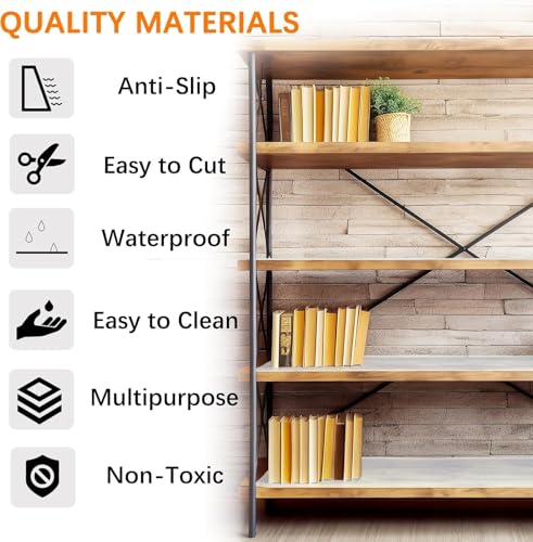 Image of Fridge Mats, Anti-Slip Kitchen Cabinet Drawer Shelf Mat Liner Sheets - Waterproof Strong Table Mat EVA for Fridge, Shelf Liner, Table Drawer mat (Diamond Transparent, 45 cm X 3 Meter)