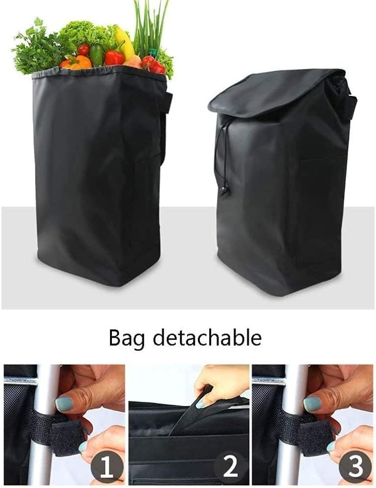 Trolley Shopping Cart Shopping Cart Shopping Trolleys Lightweight Cart Hard Wearing Foldaway Bag Grocery Basket Easy Storage Folding Carrier Portable Wheels