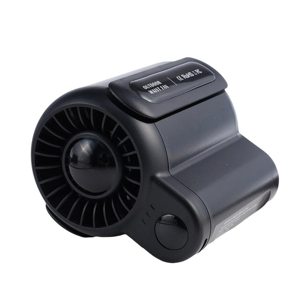Mini ventilatore da vita, ventilatore portatile 2025, 3 velocità, forte flusso d'aria, indossabile, con clip personale, ventilatore ricaricabile con clip per cintura con porta USB per lavori