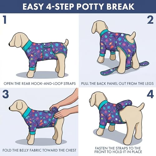 Image of Spark Paws Dog Recovery Suit - Surgical Onesie After Surgery, Male & Female | Full-Body & Belly Coverage Post Spay, Neuter or Abdominal Surgery - a Soft Cone Alternative. Breathable; Fits All Breeds