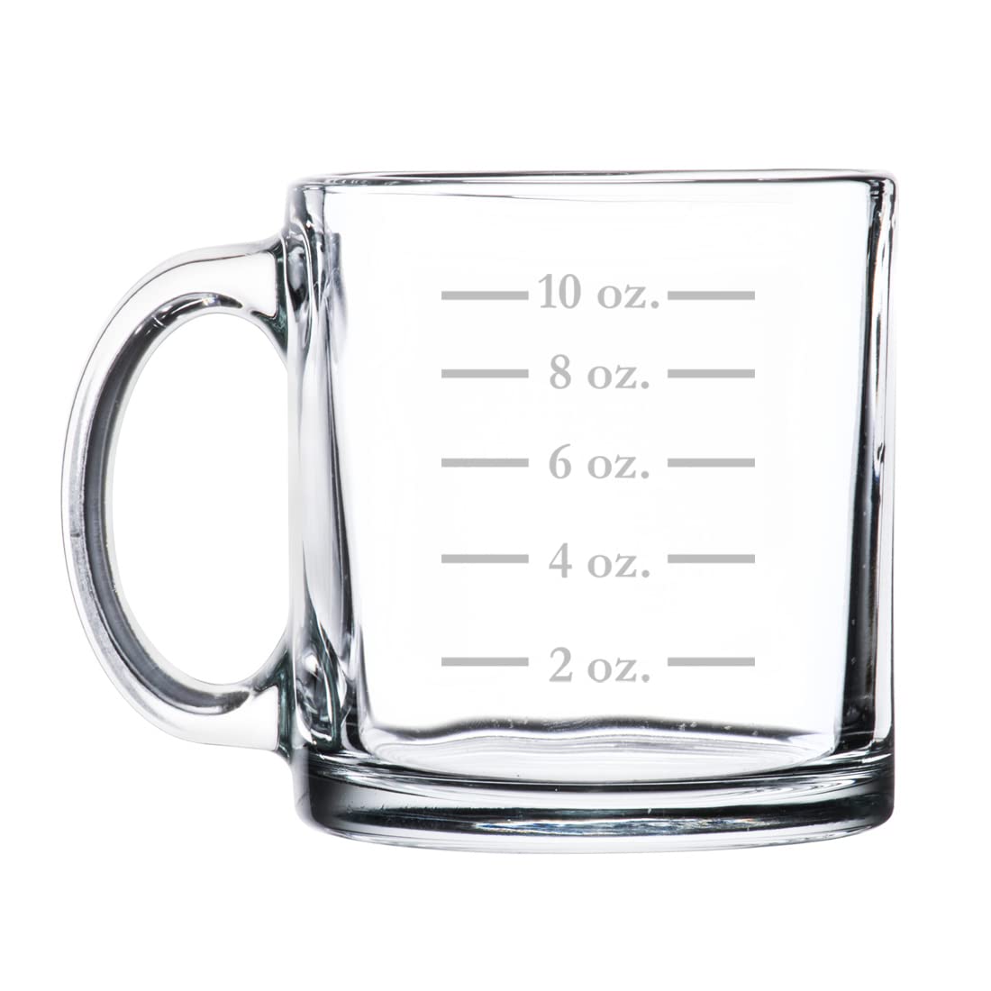 Amazon.com: 13 oz. Clear Glass Coffee Tea Warm Beverage Mug Cup Measuring  Cup Ounces: Home & Kitchen