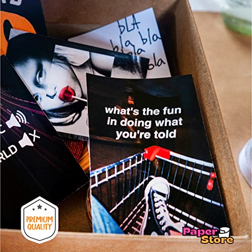 Image of Thepaper9store Dark Grunge Collage kit Aesthetic Room Decor Self Adhesive Wall Posters Kit for Dorm Decoration Room Decor Posters (Set of 100)