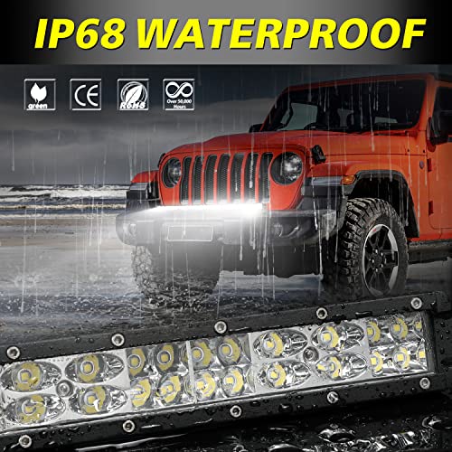 Image of Slim LED Light Bar 30 Inch, AKD Part 252W Super Slim Offroad Driving Light Spot Flood Combo Ultra Slim Grille Bumper Light for Trucks UTV SUV Toyota Chevy Ram Subaru RZR Roof