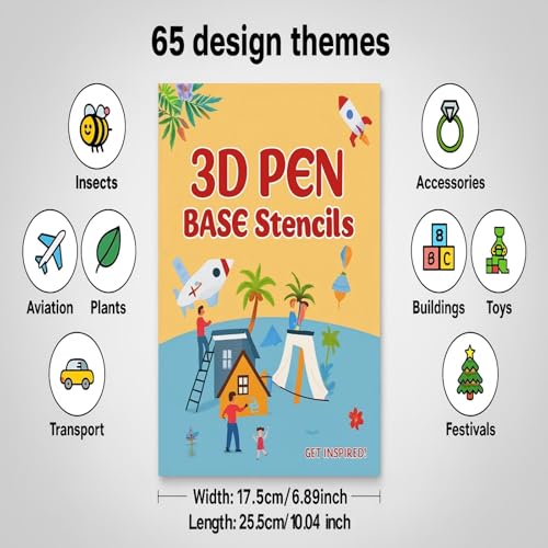 3D Pen Printing Drawing Book, JAREES 65 Painting Graffiti Template — view 2