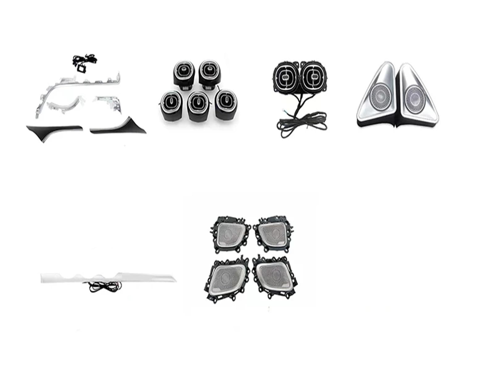 Whole Vehicle Ambient Light Kit Compatible with Mercedes Benz C-Class W206 C260 C200 2022 Automotive Interior Parts(6-Piece Set)